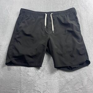 Fair Harbor Mens Black Recycled Stretch Swim Shorts Board Shorts Size Medium
